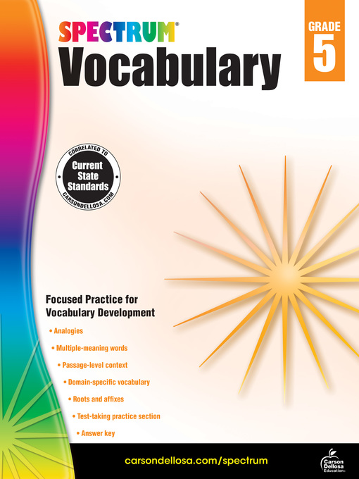 Title details for Spectrum Vocabulary, Grade 5 by Spectrum - Available